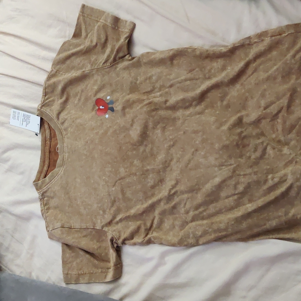 Bad bunny sad heart brown t shirt
